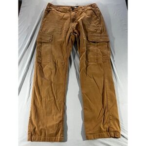 DGK Mens Cargo Pants Brown Canvas Skateboard Streetwear Size 30 Straight Leg